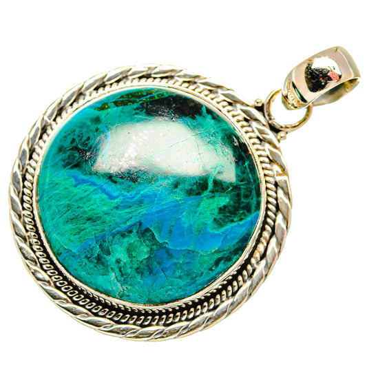 Chrysocolla Pendants handcrafted by Ana Silver Co - PD27609 - Photo 2