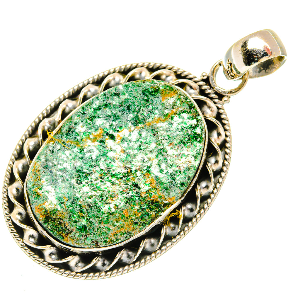 Green Fuchsite Pendants handcrafted by Ana Silver Co - PD27615 - Photo 2