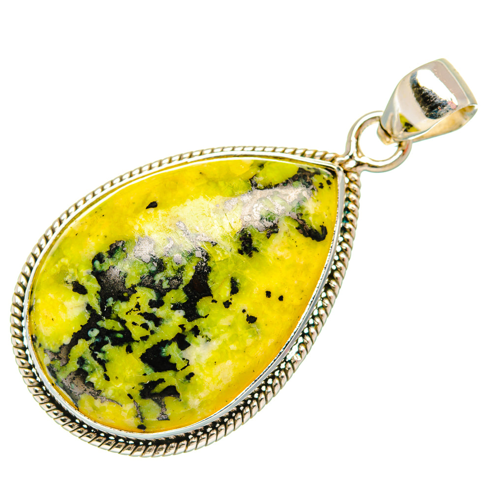 African Green Jasper Pendants handcrafted by Ana Silver Co - PD27630 - Photo 2