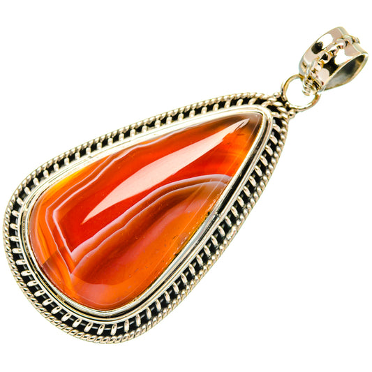 Red Botswana Agate Pendants handcrafted by Ana Silver Co - PD27633 - Photo 2