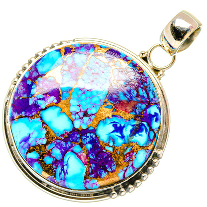 Purple Copper Composite Turquoise Pendants handcrafted by Ana Silver Co - PD27654 - Photo 2