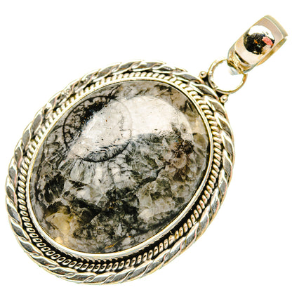 Moroccan Goniatite Fossil Pendants handcrafted by Ana Silver Co - PD27663 - Photo 2