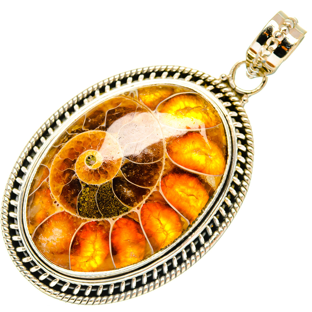Ammonite Fossil Pendants handcrafted by Ana Silver Co - PD27678 - Photo 2