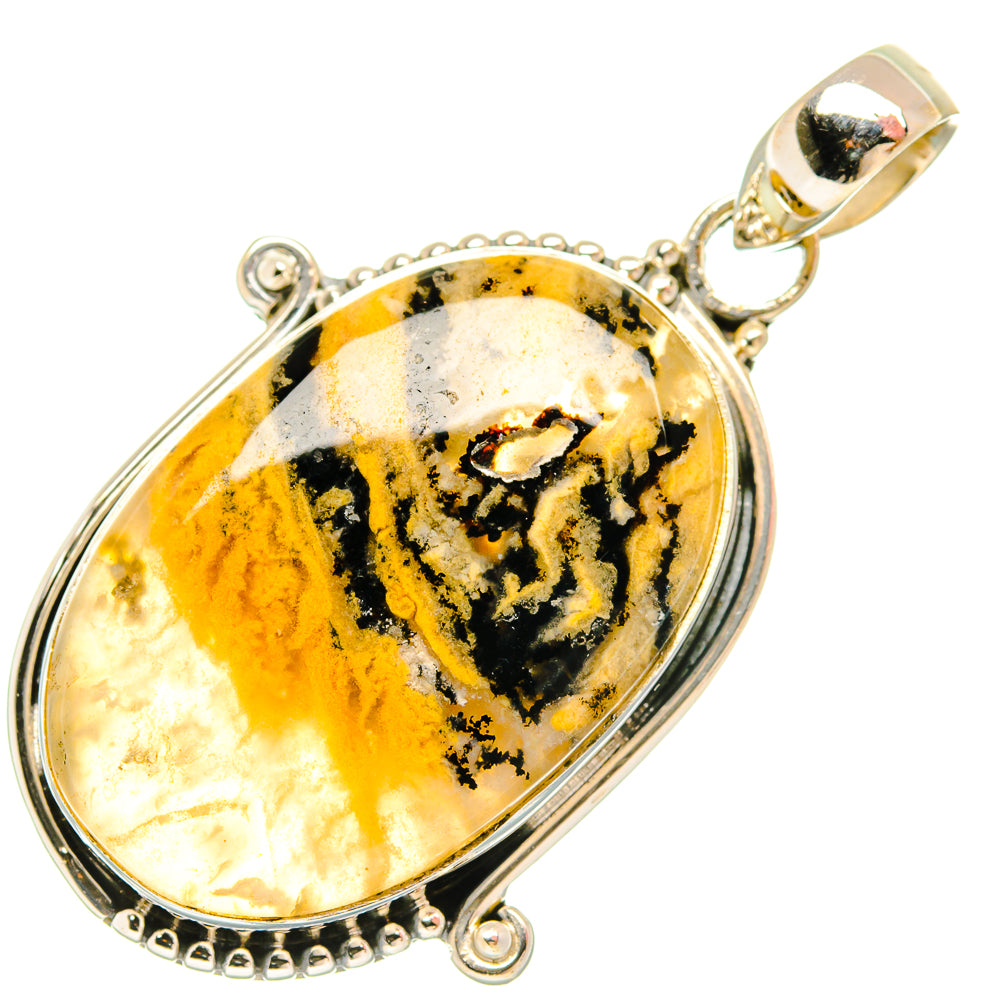 Plume Agate Pendants handcrafted by Ana Silver Co - PD27680 - Photo 2