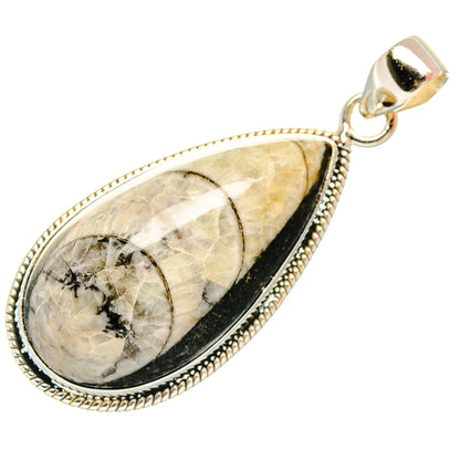 Orthoceras Fossil Pendants handcrafted by Ana Silver Co - PD27722 - Photo 2