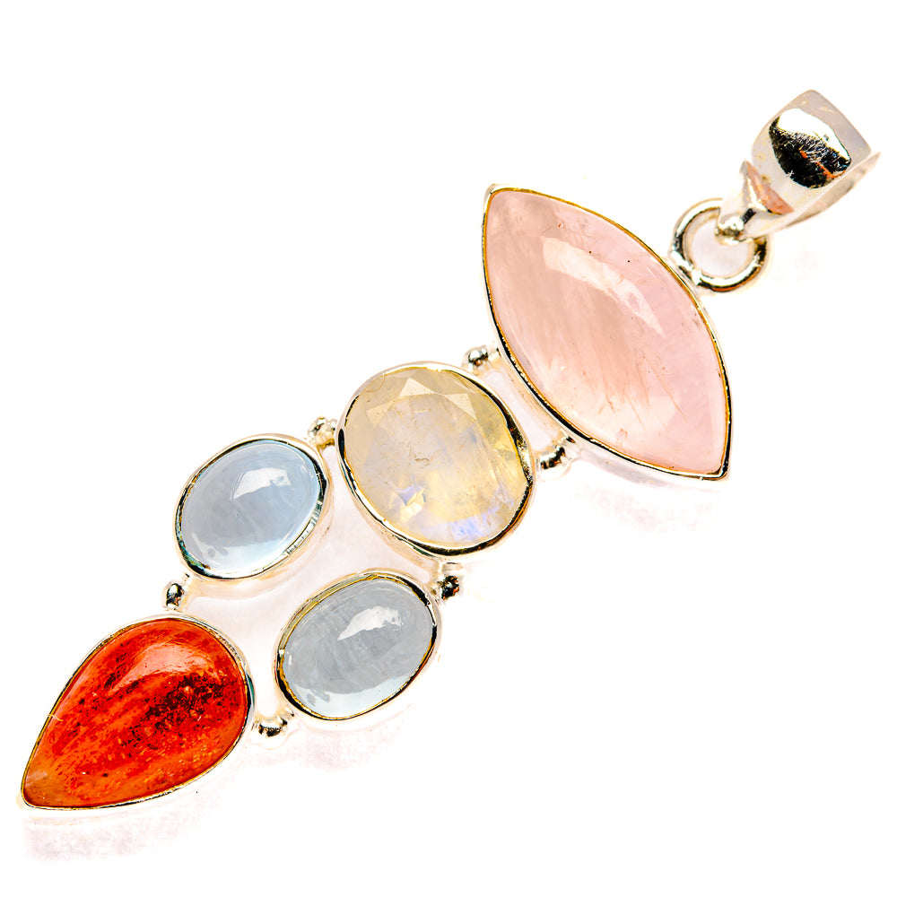 Rose Quartz Pendants handcrafted by Ana Silver Co - PD27748 - Photo 2