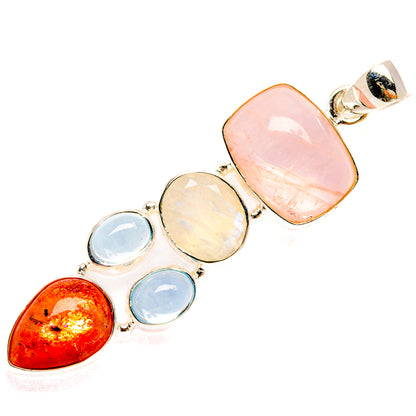 Rose Quartz Pendants handcrafted by Ana Silver Co - PD27749 - Photo 2