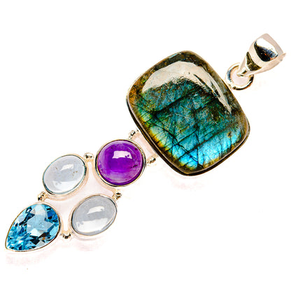 Labradorite Pendants handcrafted by Ana Silver Co - PD27752 - Photo 2