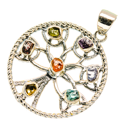 Multi-Stone Chakra Tree Of Life Pendants handcrafted by Ana Silver Co - PD27832 - Photo 2