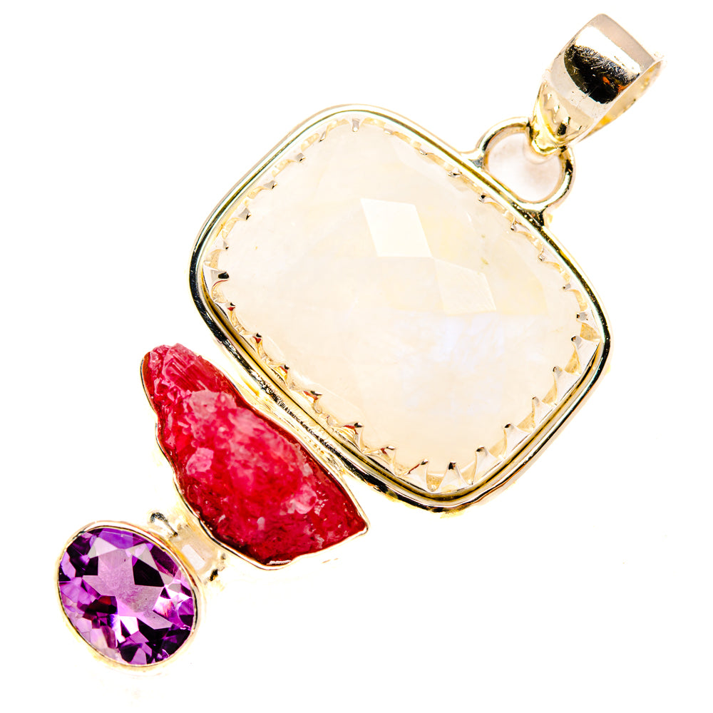 Rainbow Moonstone Pendants handcrafted by Ana Silver Co - PD27887 - Photo 2