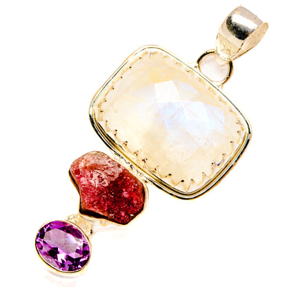 Rainbow Moonstone Pendants handcrafted by Ana Silver Co - PD27889 - Photo 2