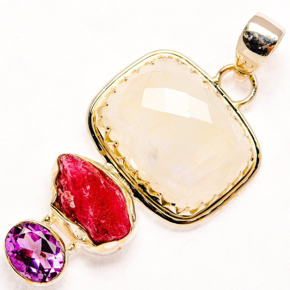 Rainbow Moonstone Pendants handcrafted by Ana Silver Co - PD27891 - Photo 2