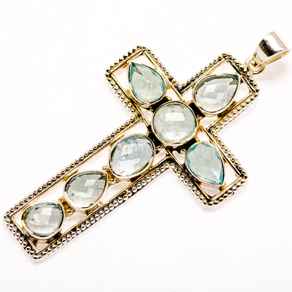 Aquamarine Pendants handcrafted by Ana Silver Co - PD27904 - Photo 2