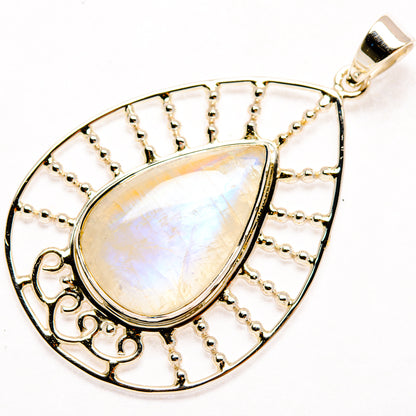 Rainbow Moonstone Pendants handcrafted by Ana Silver Co - PD27915 - Photo 2