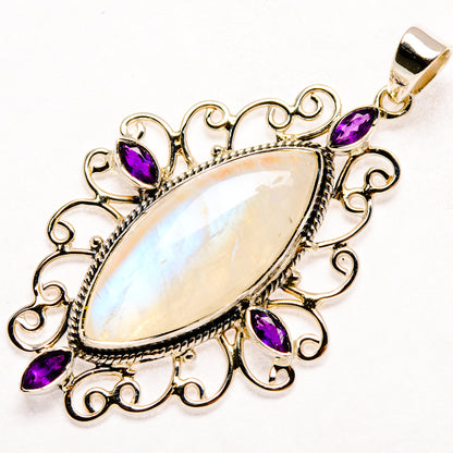 Rainbow Moonstone Pendants handcrafted by Ana Silver Co - PD27916 - Photo 2