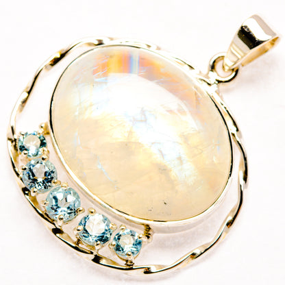 Rainbow Moonstone Pendants handcrafted by Ana Silver Co - PD27919 - Photo 2