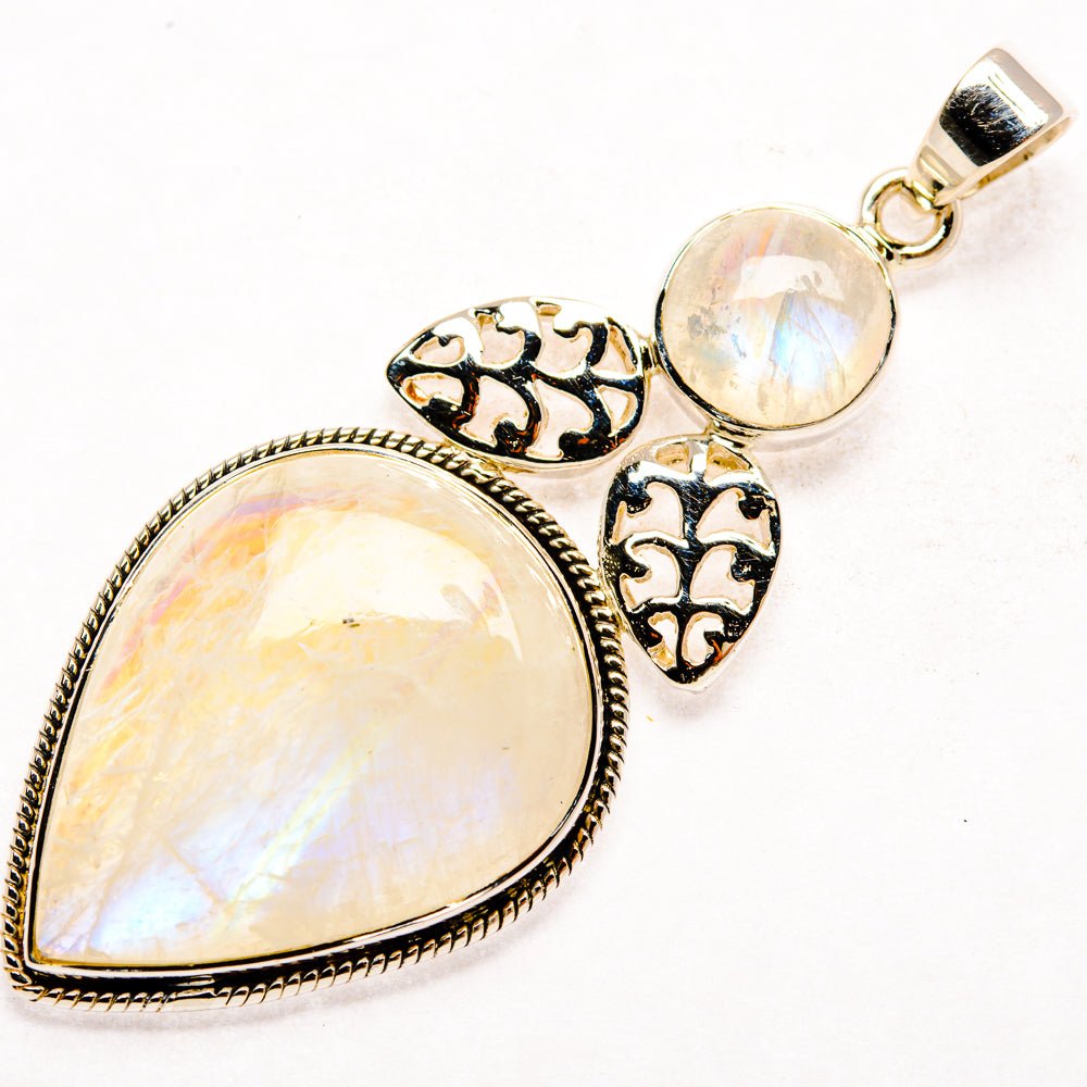 Rainbow Moonstone Pendants handcrafted by Ana Silver Co - PD27925 - Photo 2