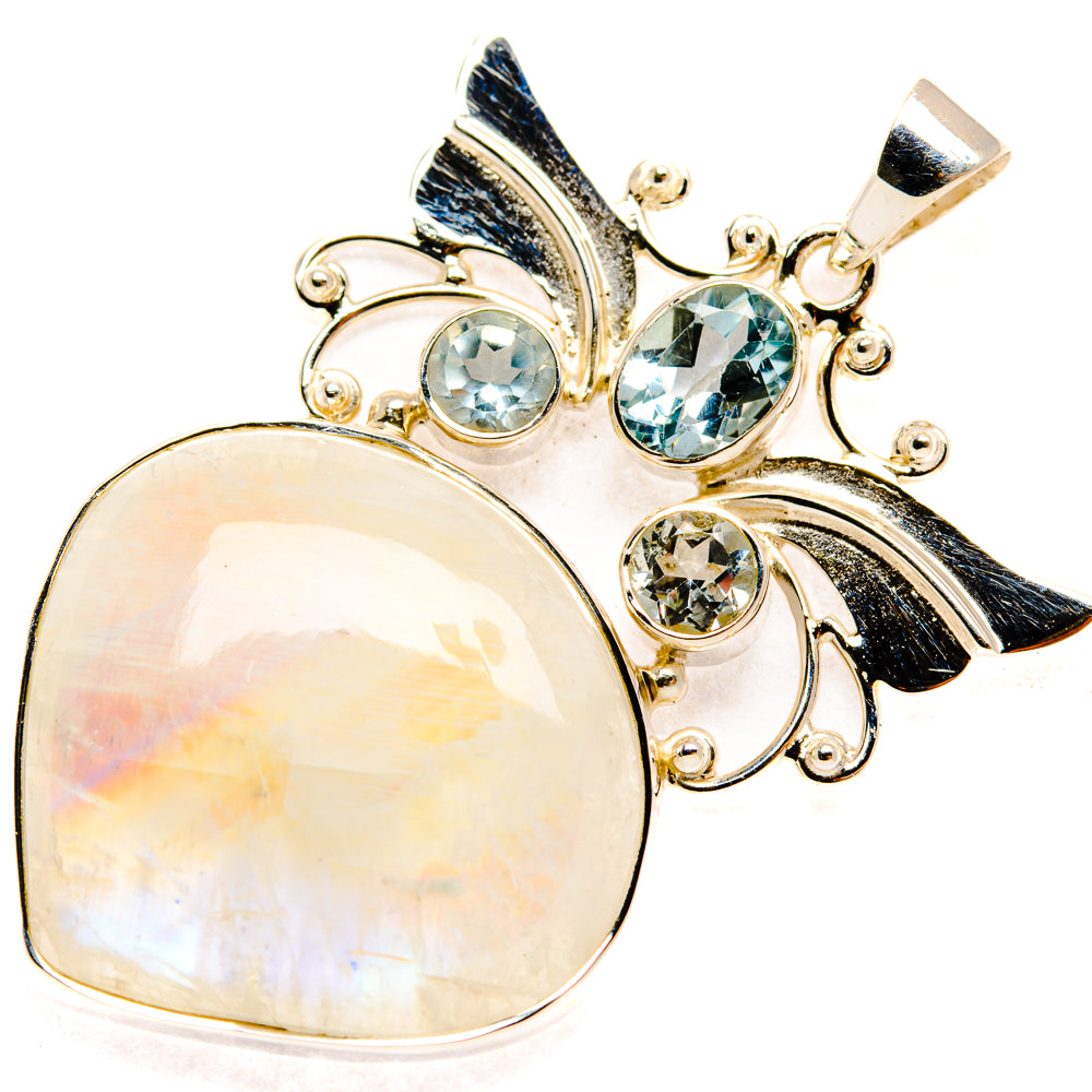 Rainbow Moonstone Pendants handcrafted by Ana Silver Co - PD27926 - Photo 2