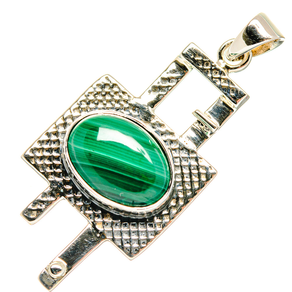 Malachite Pendants handcrafted by Ana Silver Co - PD27956 - Photo 2