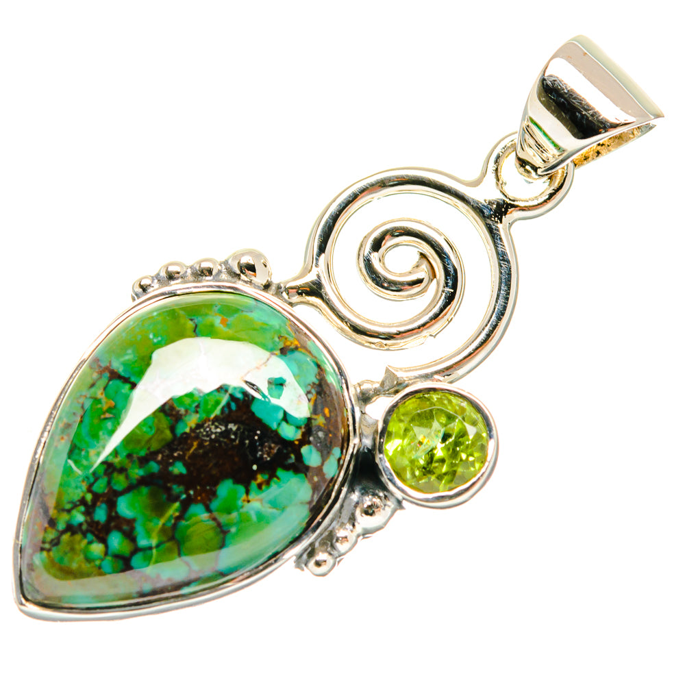 Tibetan Turquoise Pendants handcrafted by Ana Silver Co - PD27968 - Photo 2