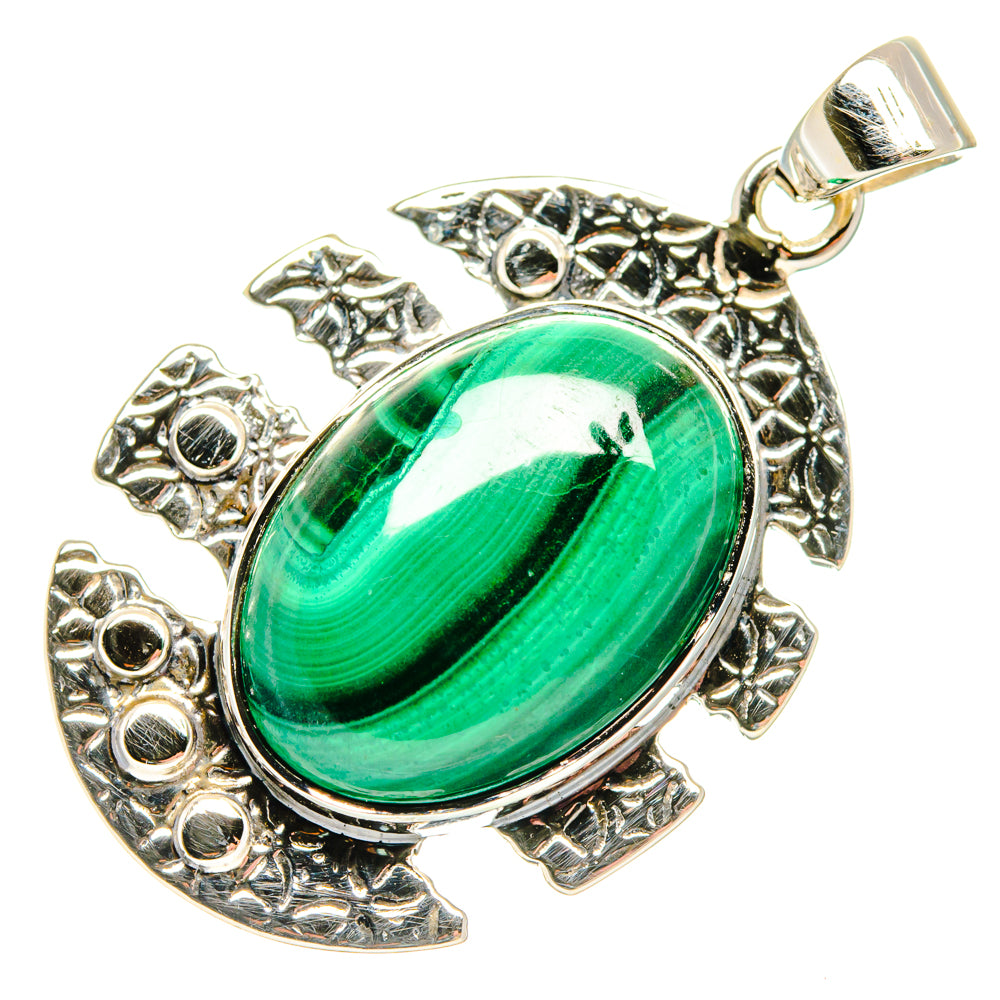Malachite Pendants handcrafted by Ana Silver Co - PD27969 - Photo 2