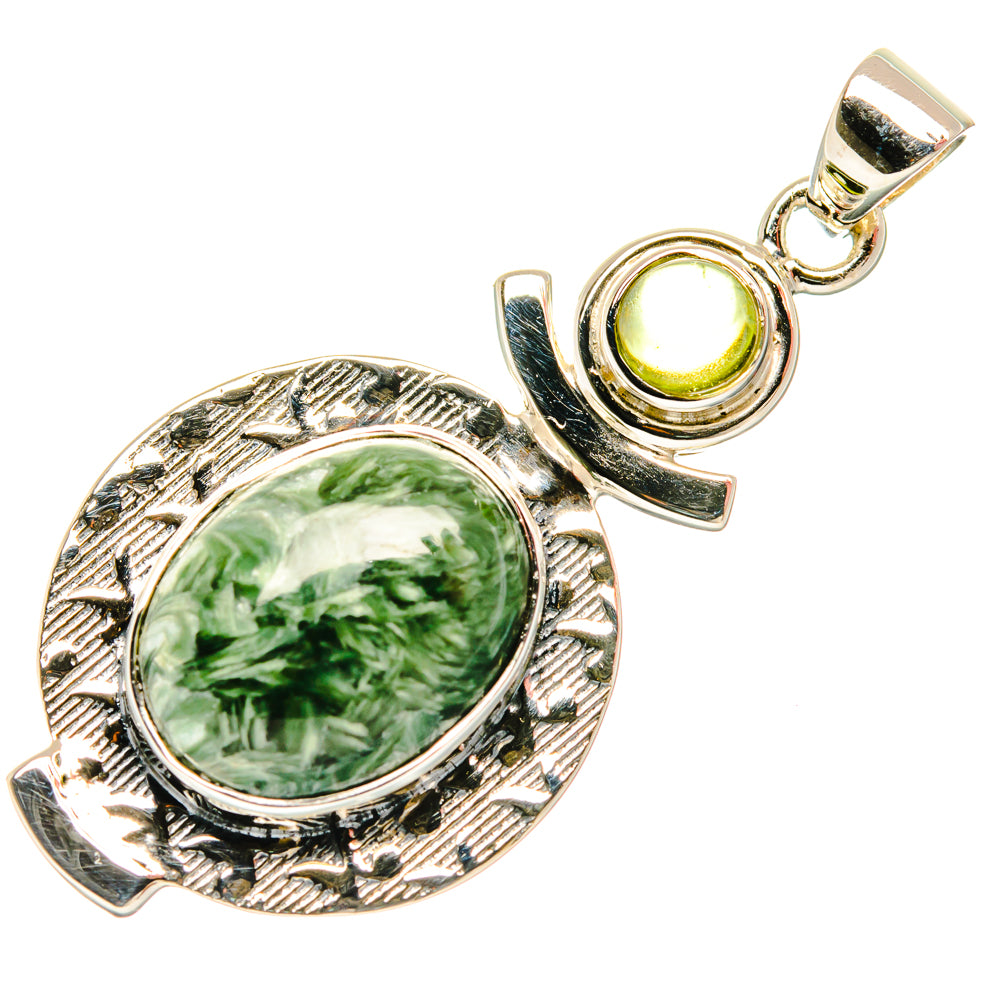 Seraphinite Pendants handcrafted by Ana Silver Co - PD27982 - Photo 2