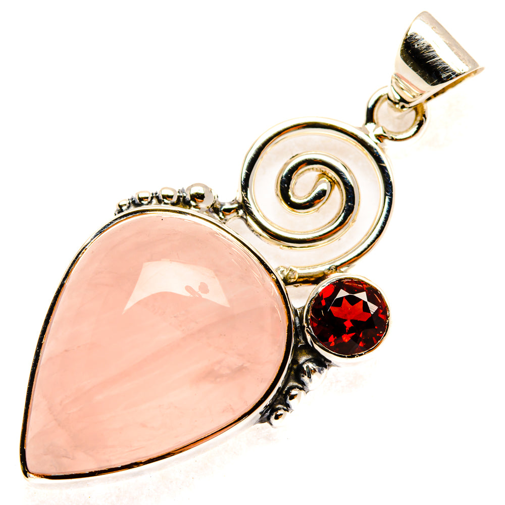 Rose Quartz Pendants handcrafted by Ana Silver Co - PD28051 - Photo 2