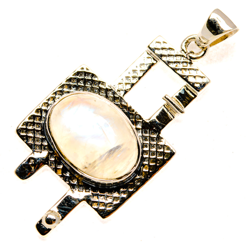 Rainbow Moonstone Pendants handcrafted by Ana Silver Co - PD28067 - Photo 2