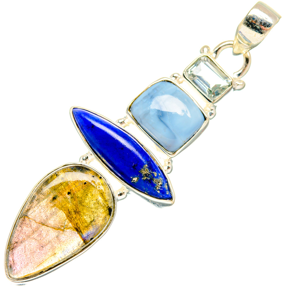 Labradorite Pendants handcrafted by Ana Silver Co - PD28078 - Photo 2