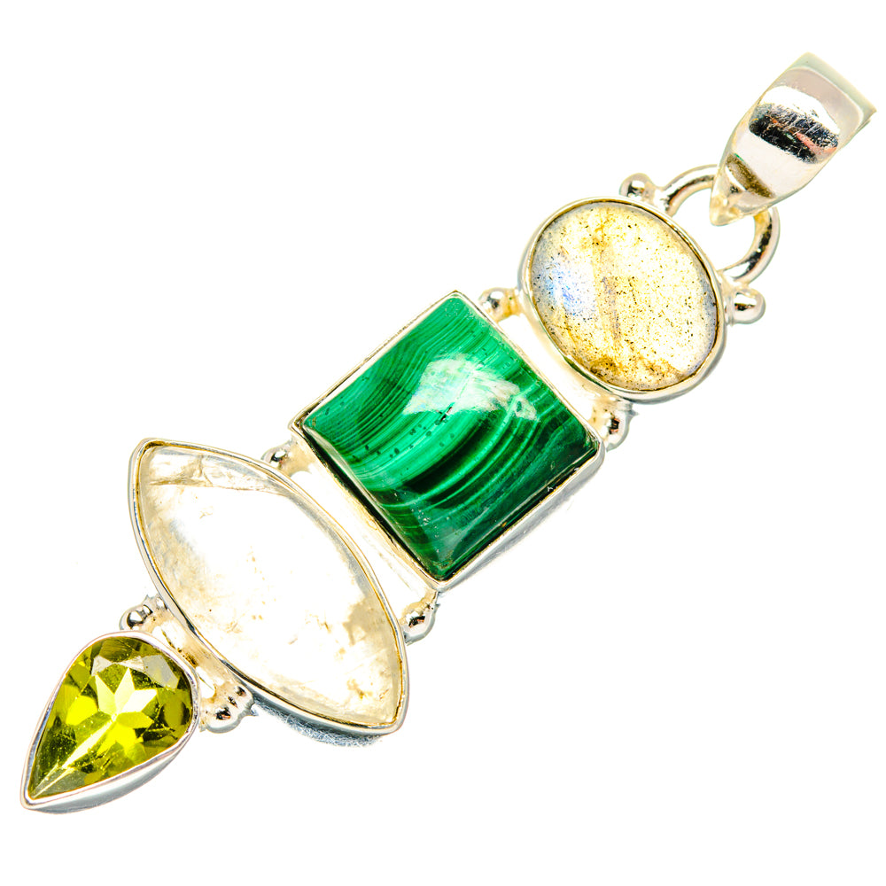 Malachite Pendants handcrafted by Ana Silver Co - PD28081 - Photo 2