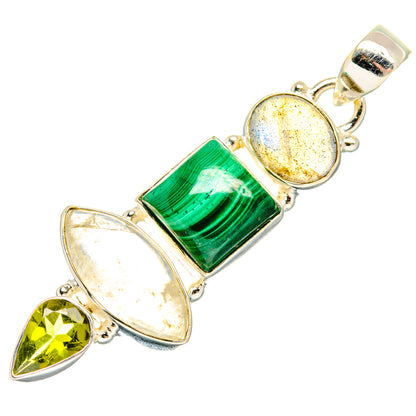 Malachite Pendants handcrafted by Ana Silver Co - PD28081 - Photo 2