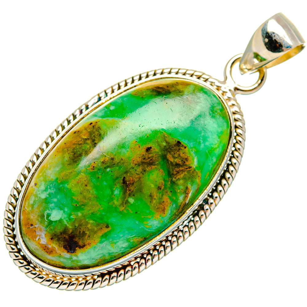 Peruvian Opal Pendants handcrafted by Ana Silver Co - PD28084 - Photo 2
