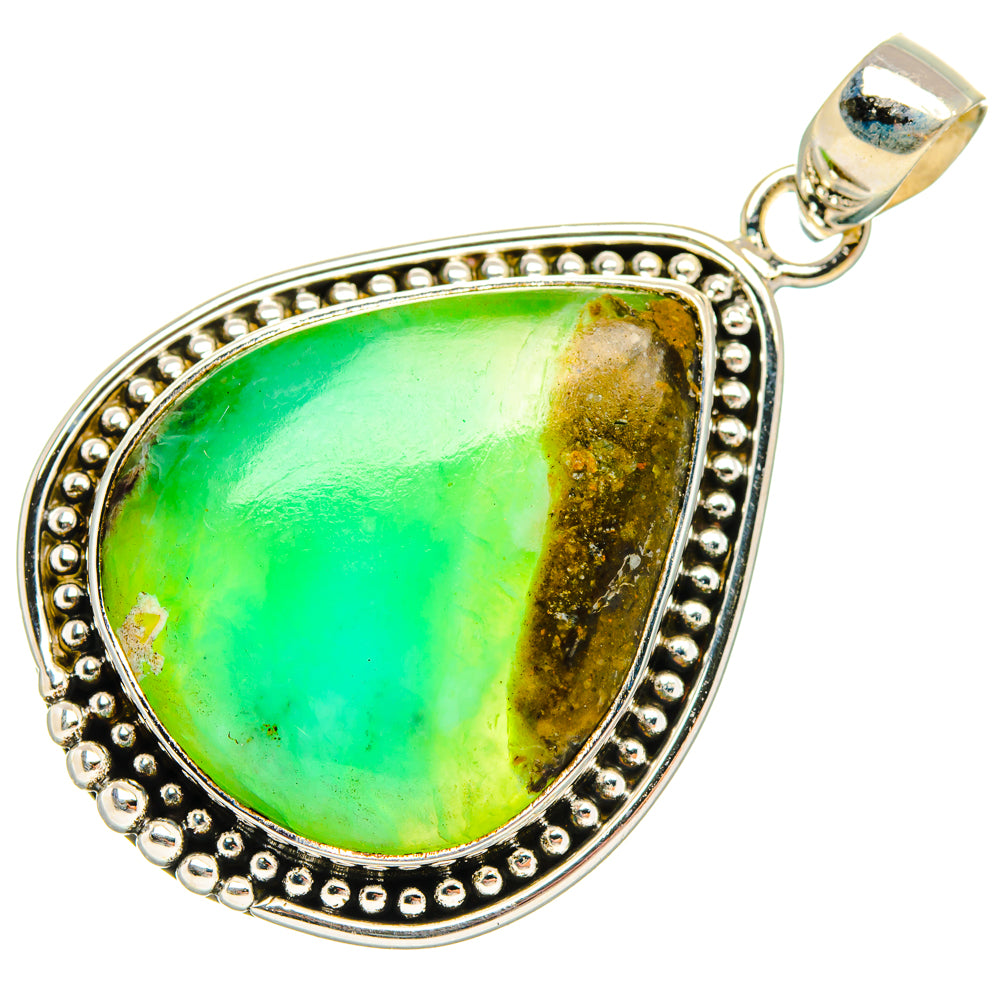 Peruvian Opal Pendants handcrafted by Ana Silver Co - PD28086 - Photo 2