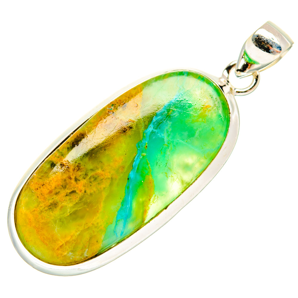 Peruvian Opal Pendants handcrafted by Ana Silver Co - PD28102 - Photo 2