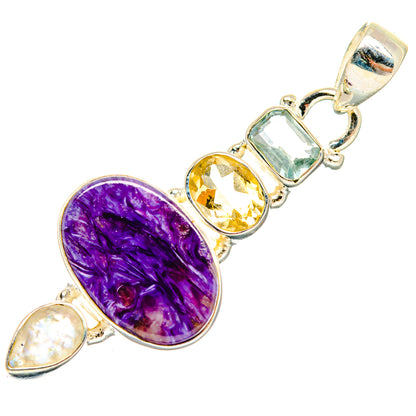 Charoite Pendants handcrafted by Ana Silver Co - PD28121 - Photo 2