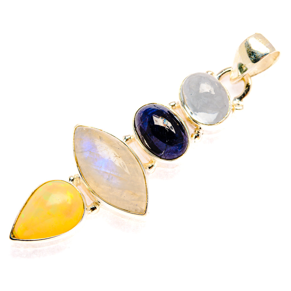 Rainbow Moonstone Pendants handcrafted by Ana Silver Co - PD28122 - Photo 2