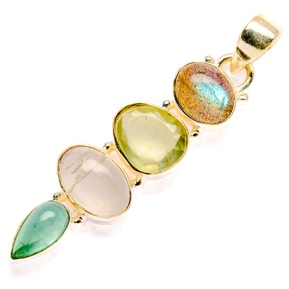 Rainbow Moonstone Pendants handcrafted by Ana Silver Co - PD28132 - Photo 2
