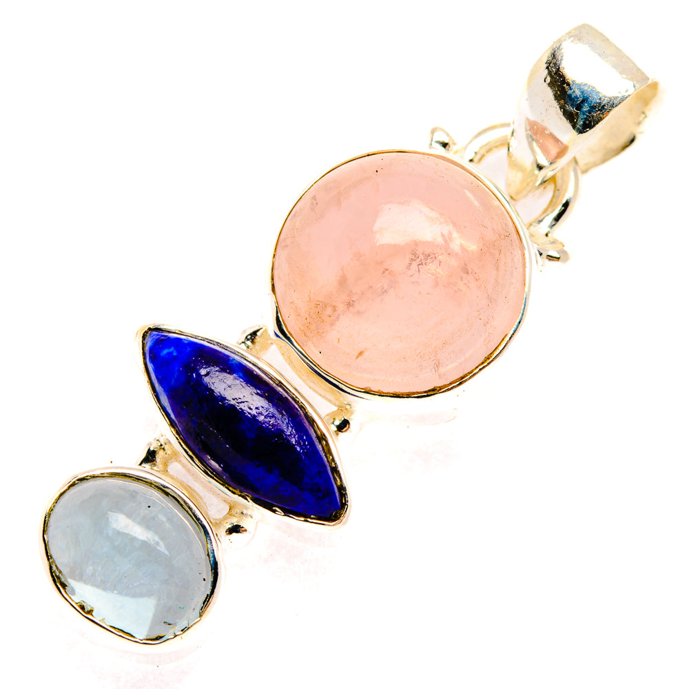 Rose Quartz Pendants handcrafted by Ana Silver Co - PD28140 - Photo 2