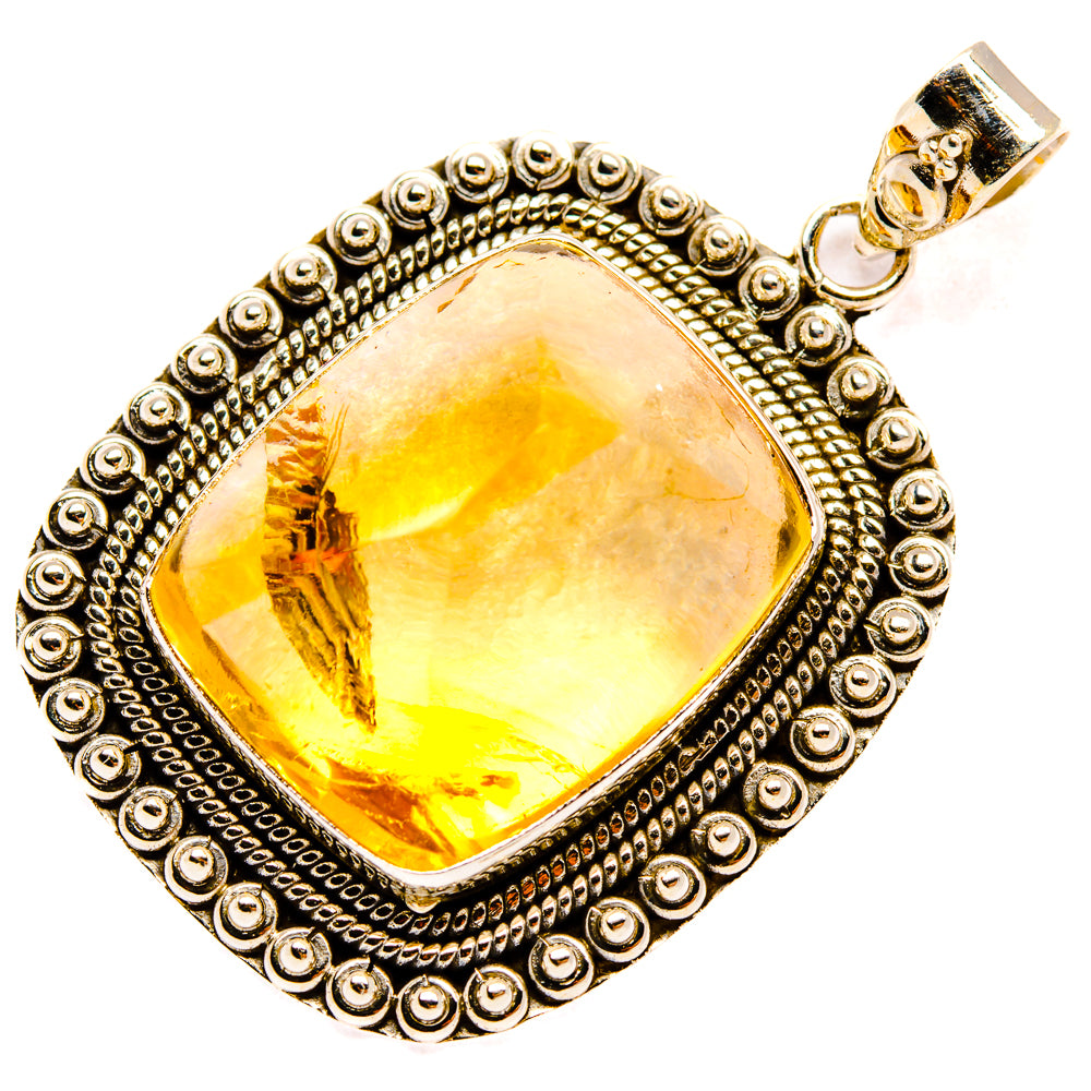 Citrine Sugarloaf Pendants handcrafted by Ana Silver Co - PD28144 - Photo 2