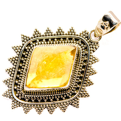 Citrine Sugarloaf Pendants handcrafted by Ana Silver Co - PD28149 - Photo 2