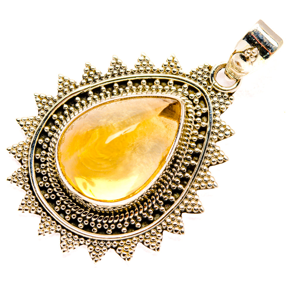 Citrine Sugarloaf Pendants handcrafted by Ana Silver Co - PD28150 - Photo 2