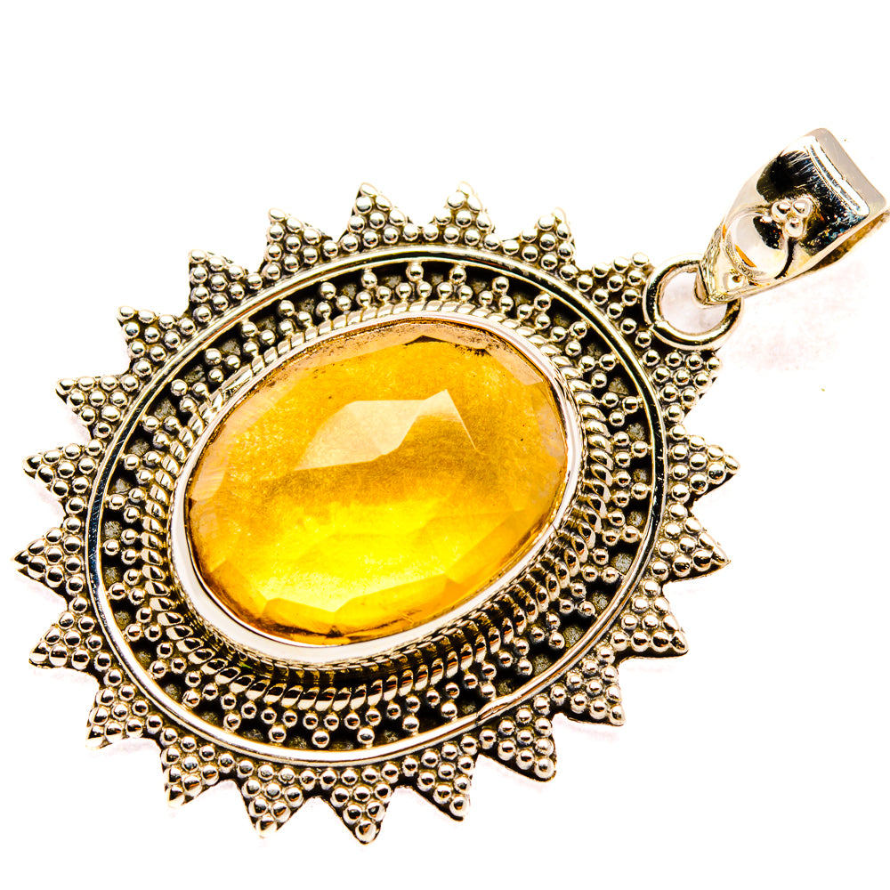 Citrine Sugarloaf Pendants handcrafted by Ana Silver Co - PD28151 - Photo 2