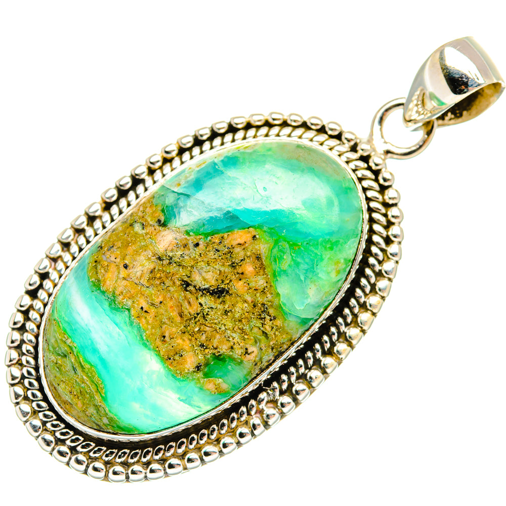 Peruvian Opal Pendants handcrafted by Ana Silver Co - PD28190 - Photo 2