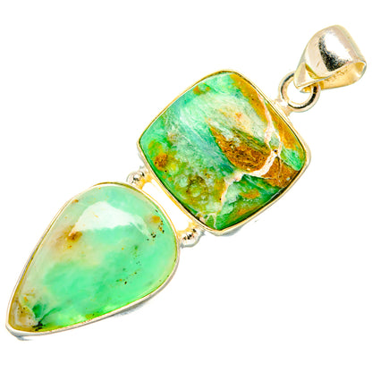 Peruvian Opal Pendants handcrafted by Ana Silver Co - PD28195 - Photo 2