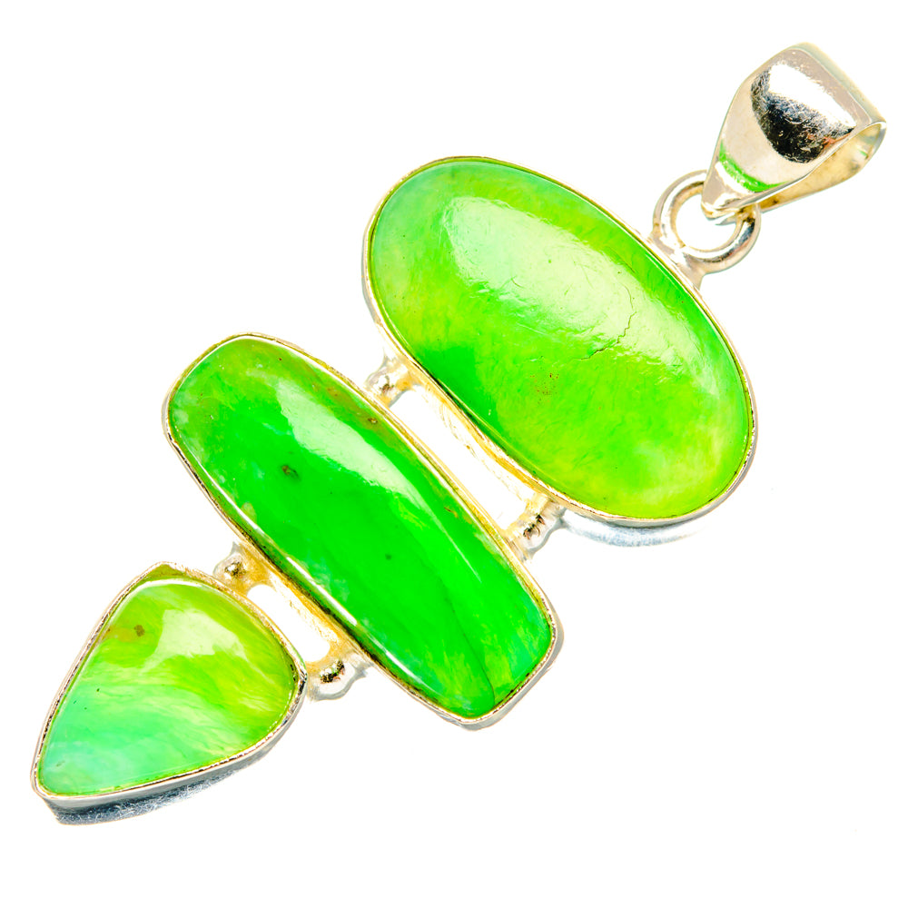 Peruvian Opal Pendants handcrafted by Ana Silver Co - PD28206 - Photo 2
