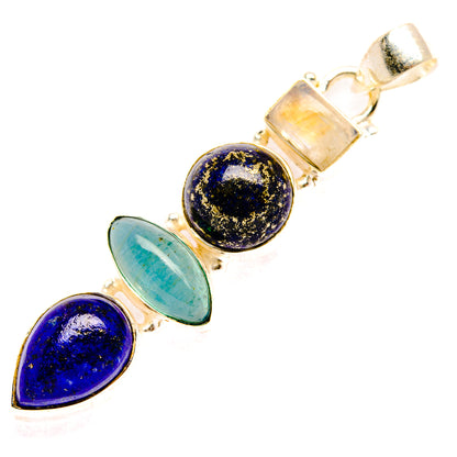 Lapis Lazuli Pendants handcrafted by Ana Silver Co - PD28234 - Photo 2