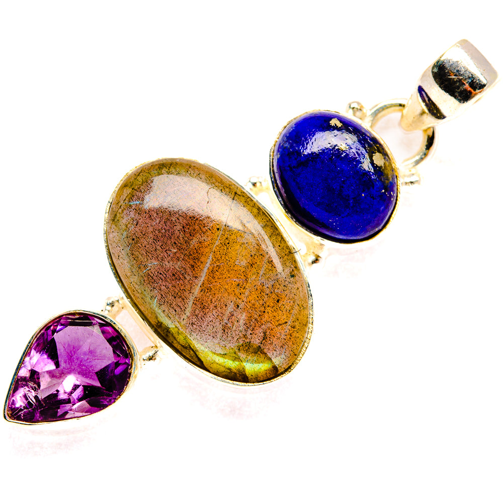 Labradorite Pendants handcrafted by Ana Silver Co - PD28236 - Photo 2