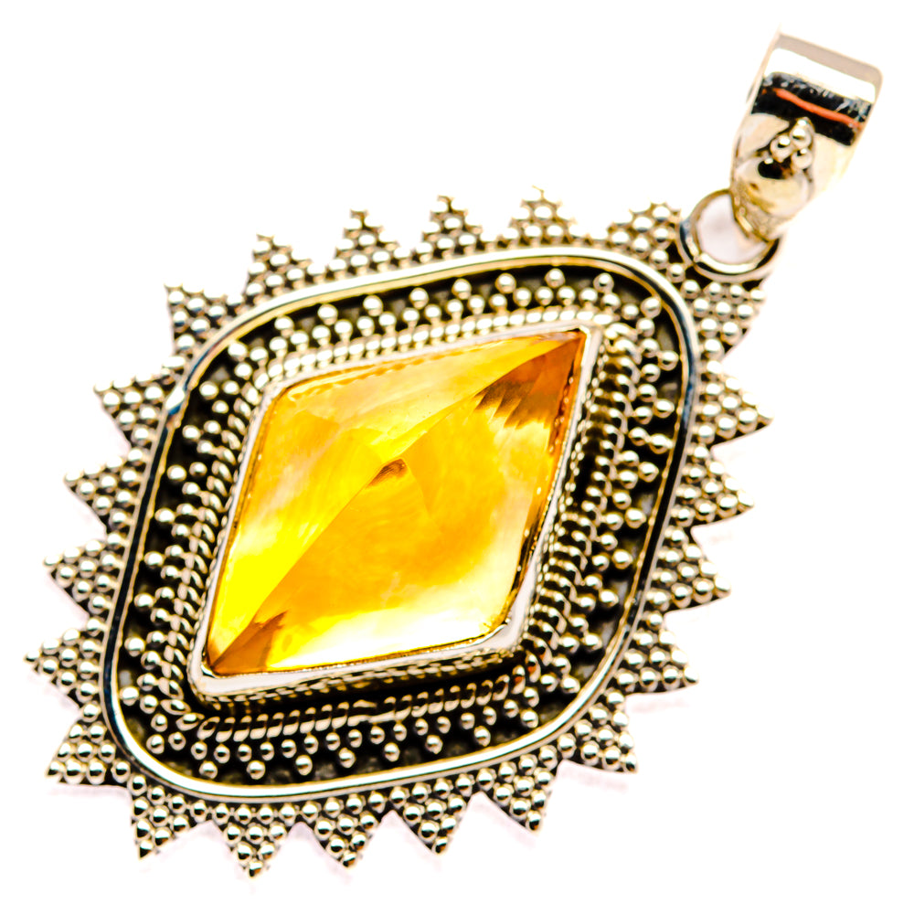 Citrine Sugarloaf Pendants handcrafted by Ana Silver Co - PD28265 - Photo 2