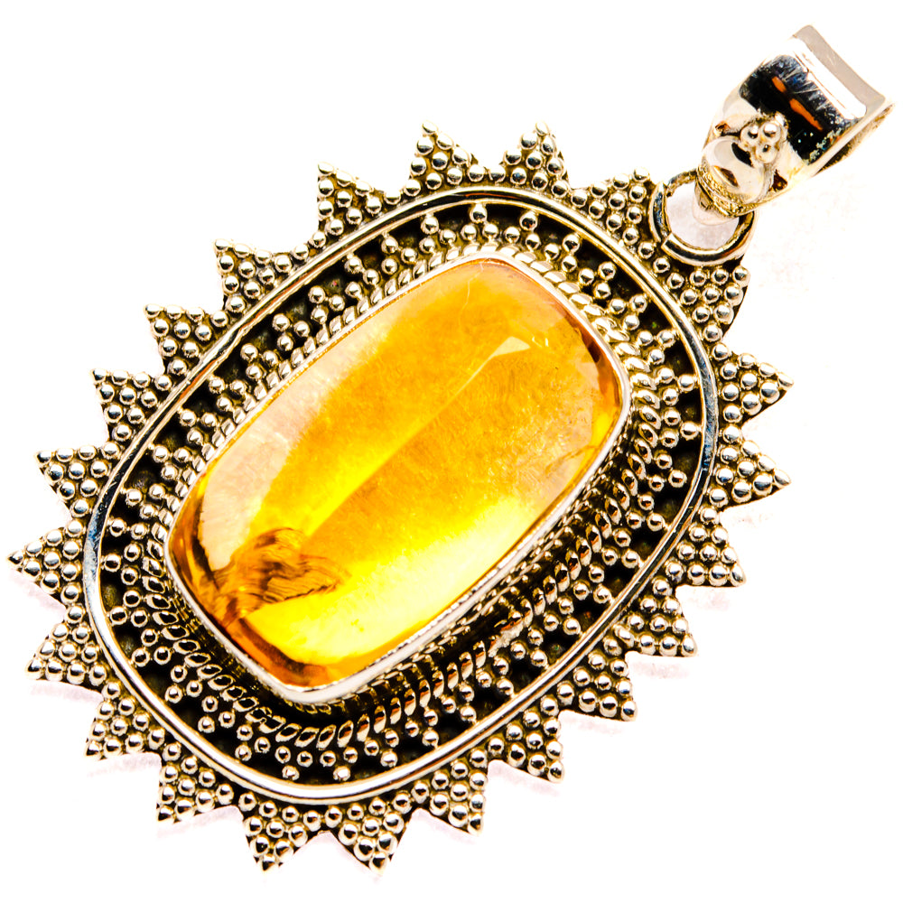 Citrine Sugarloaf Pendants handcrafted by Ana Silver Co - PD28267 - Photo 2