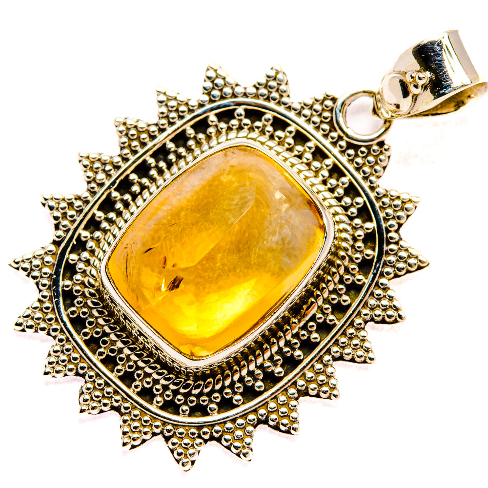 Citrine Sugarloaf Pendants handcrafted by Ana Silver Co - PD28269 - Photo 2